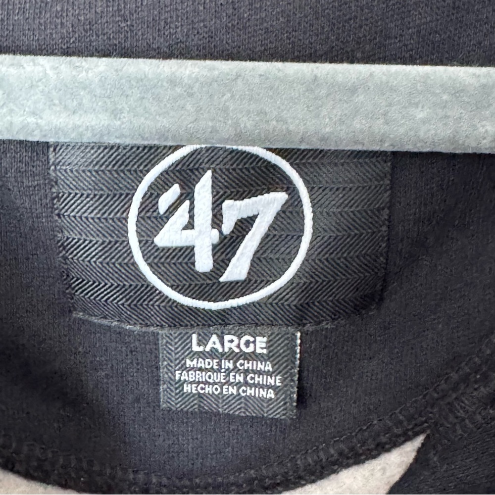 NWT Las Vegas Raiders NFL 47 Black & Gray Superior Lacer Hoodie Size Large - Picture 6 of 11
